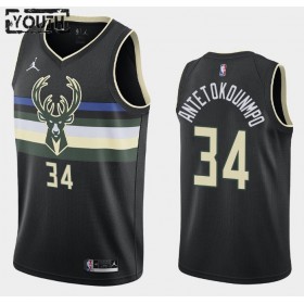 Dres Milwaukee Bucks Giannis Antetokounmpo 34 2020-21 Jordan Brand Statement Edition Swingman - Dječji